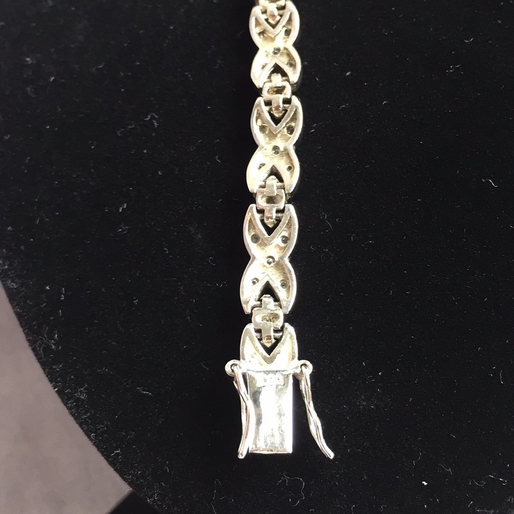Beautiful sterling silver Rhinestone bracelet - Picture 4 of 5